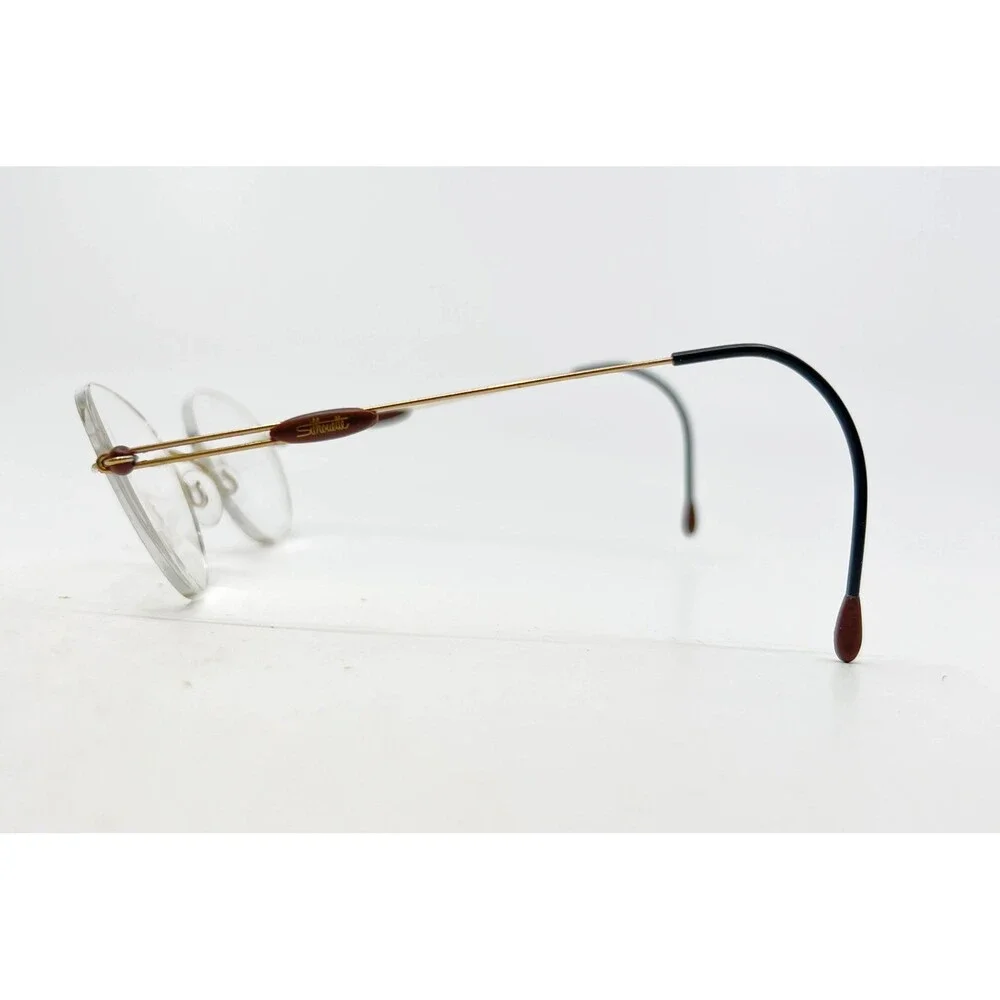 Silhouette Eyeglasses Mens Gold Rimless Oval M1314 V6059 Austria 21-145 Small